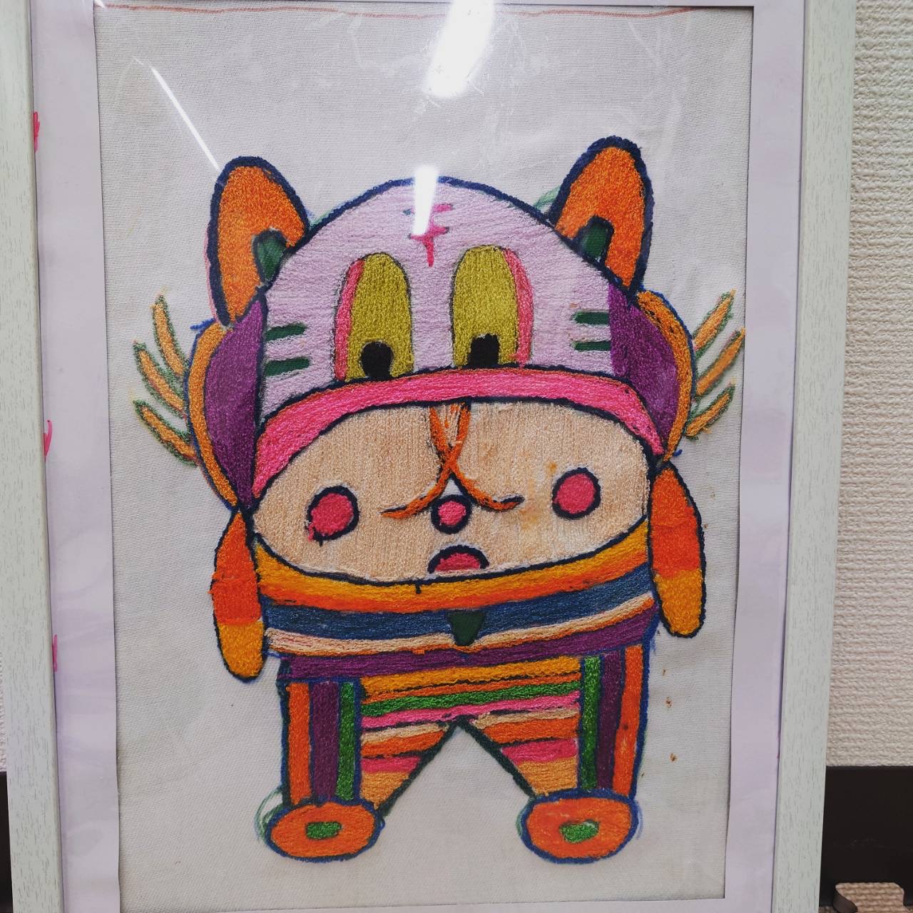 院内の手作り刺繍アート